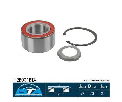 Комплект подшипника ступицы колеса BTA H2B001BTA