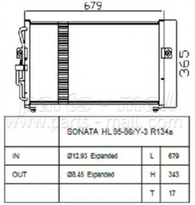 Конденсатор, кондиционер PARTS-MALL PXNCA-037