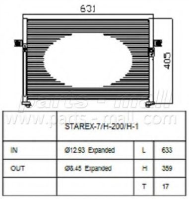 Конденсатор, кондиционер PARTS-MALL PXNCA-064