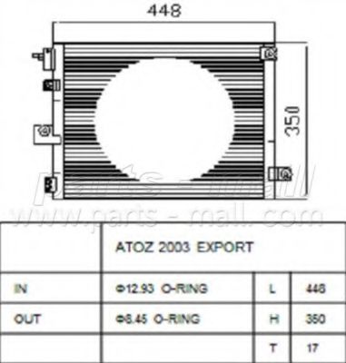 Конденсатор, кондиционер PARTS-MALL PXNCA-081
