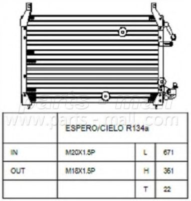 Конденсатор, кондиционер PARTS-MALL PXNCC-008