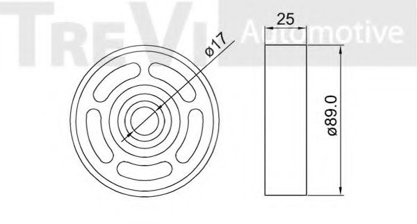 Паразитный / ведущий ролик, поликлиновой ремень TREVI AUTOMOTIVE TA1658