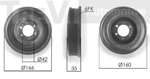 Ременный шкив, коленчатый вал BREDA  LORETT PS1185