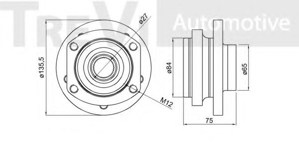 Комплект подшипника ступицы колеса VEMA 516517