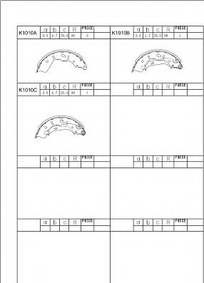 Комплект тормозных колодок ASIMCO K1010