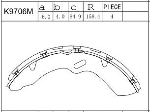 Комплект тормозных колодок FBK 5830545A30