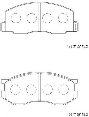 Комплект тормозных колодок, дисковый тормоз ASIMCO KD2685