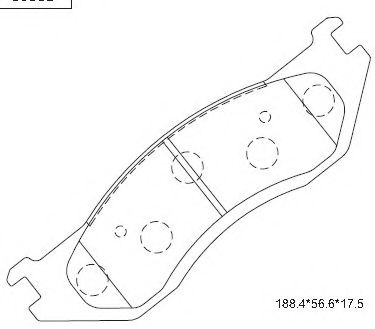 Комплект тормозных колодок, дисковый тормоз ASIMCO KD6317