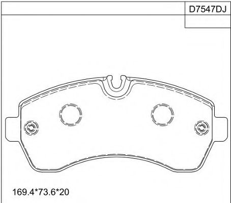 Комплект тормозных колодок, дисковый тормоз ASIMCO KD7547D