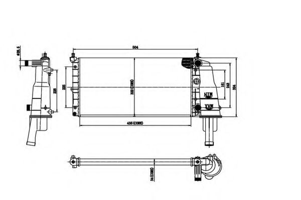 Радиатор, охлаждение двигателя 4SEASONS 109008