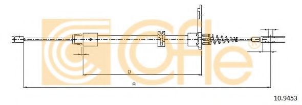 Трос, стояночная тормозная система COFLE 10.9453