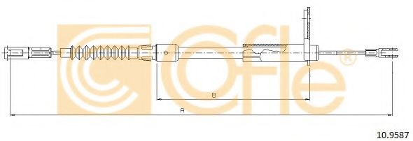 Трос, стояночная тормозная система COFLE 10.9587