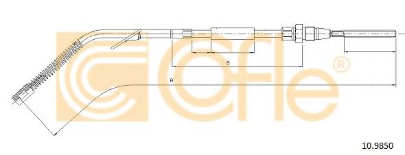 Трос, стояночная тормозная система COFLE 10.9850