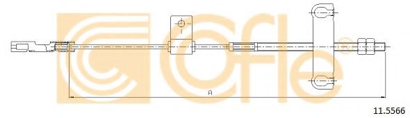 Трос, стояночная тормозная система COFLE 11.5566