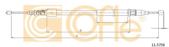 Трос, стояночная тормозная система COFLE 11.5758