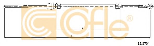 Трос, стояночная тормозная система COFLE 12.3704