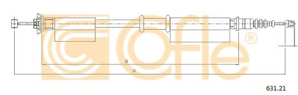 Трос, стояночная тормозная система COFLE 631.21