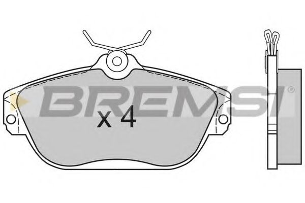 Комплект тормозных колодок, дисковый тормоз BREMSI BP2582