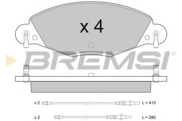 Комплект тормозных колодок, дисковый тормоз BREMSI 23273