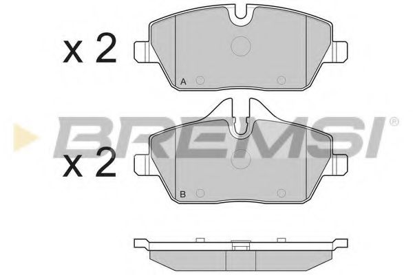 Комплект тормозных колодок, дисковый тормоз BREMSI BP3195