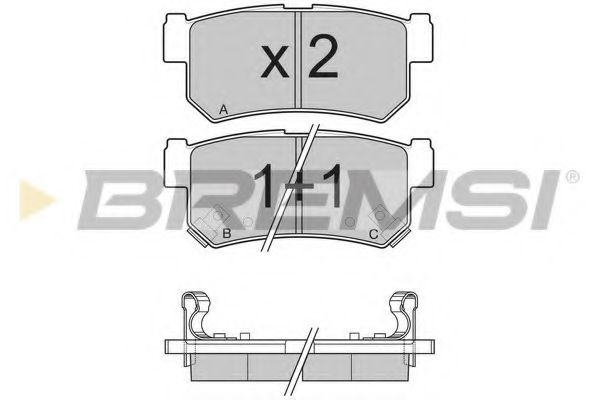 Комплект тормозных колодок, дисковый тормоз BREMSI BP3203