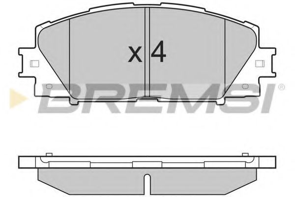 Комплект тормозных колодок, дисковый тормоз BREMSI BP3249