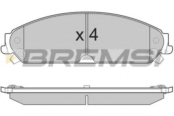 Комплект тормозных колодок, дисковый тормоз BREMSI BP3277