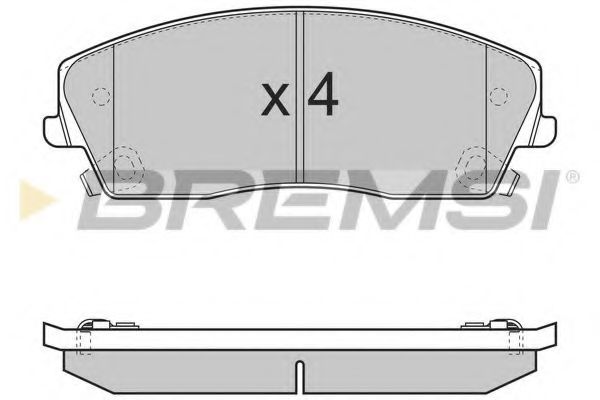 Комплект тормозных колодок, дисковый тормоз BREMSI BP3389