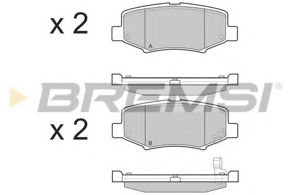 Комплект тормозных колодок, дисковый тормоз BREMSI BP3398