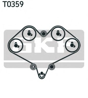 Комплект ремня ГРМ SKF VKMA 92008