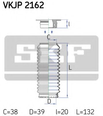 Комплект пылника, рулевое управление SKF VKJP 2162