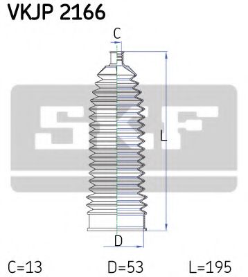 Комплект пылника, рулевое управление SKF VKJP 2166