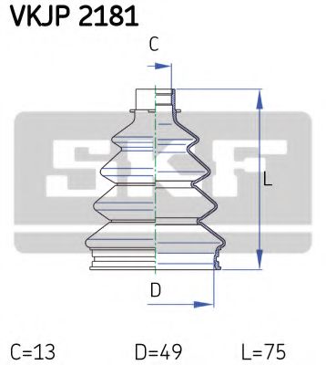 Комплект пылника, рулевое управление SKF VKJP 2181