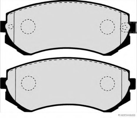 Комплект тормозных колодок, дисковый тормоз HERTH+BUSS JAKOPARTS J3601060