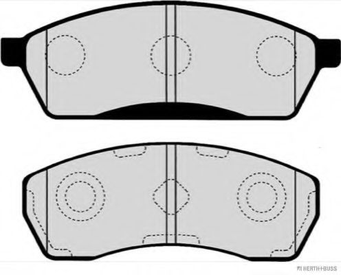 Комплект тормозных колодок, дисковый тормоз HERTH+BUSS JAKOPARTS J3607011