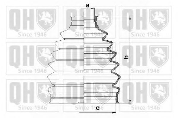 Комплект пылника, приводной вал QUINTON HAZELL QJB1076