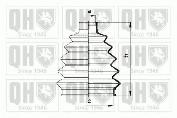 Комплект пылника, приводной вал QUINTON HAZELL QJB758
