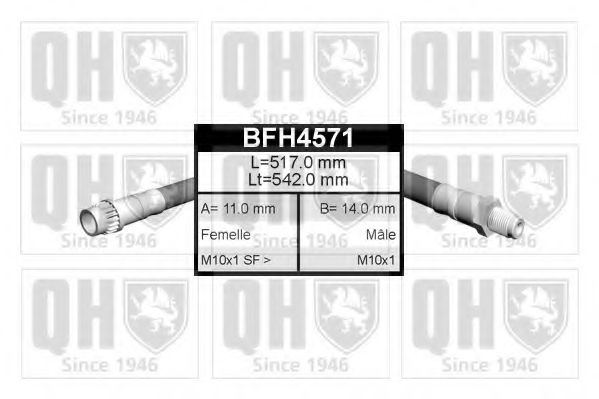 Тормозной шланг QUINTON HAZELL BFH4571