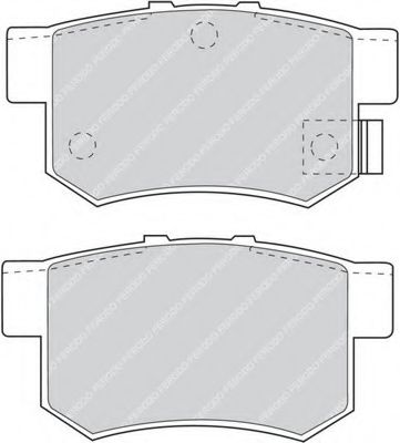 Комплект тормозных колодок, дисковый тормоз FERODO FDB956