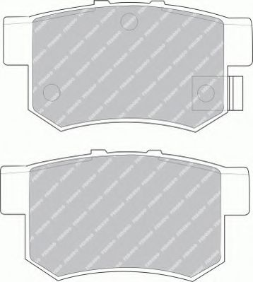 Комплект тормозных колодок, дисковый тормоз FERODO FSL956
