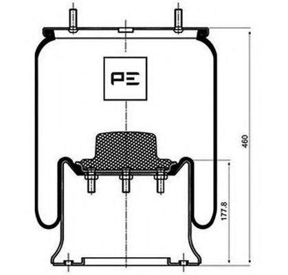 Кожух пневматической рессоры PE Automotive 084.197-71A