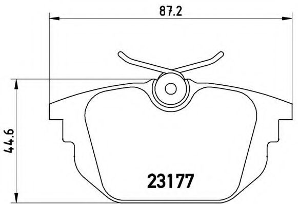 Комплект тормозных колодок, дисковый тормоз BREMBO P 23 026