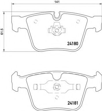 Комплект тормозных колодок, дисковый тормоз BREMBO P 50 116