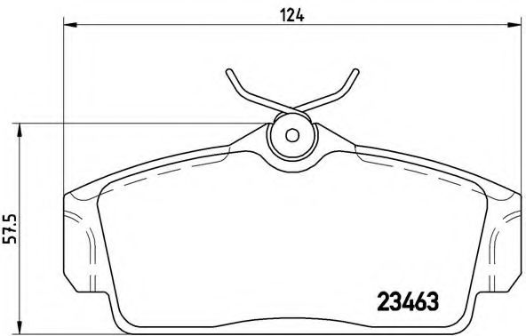 Комплект тормозных колодок, дисковый тормоз BREMBO P 56 036