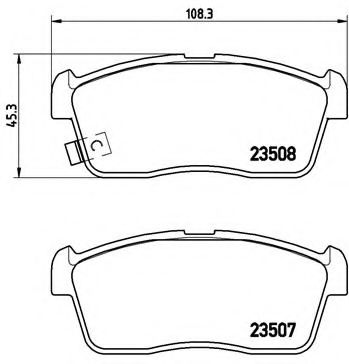 Комплект тормозных колодок, дисковый тормоз BREMBO P 79 020