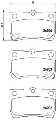 Комплект тормозных колодок, дисковый тормоз BREMBO P 83 113