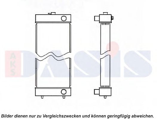 Радиатор, охлаждение двигателя AKS DASIS 450102N