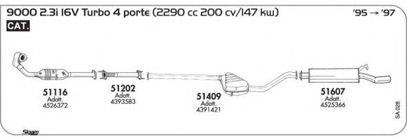 Система выпуска ОГ AKS DASIS SGSA028