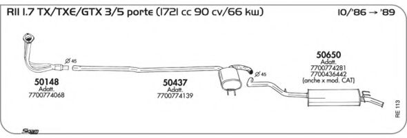 Система выпуска ОГ AKS DASIS SGRE113
