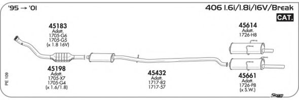 Система выпуска ОГ AKS DASIS SGPE109